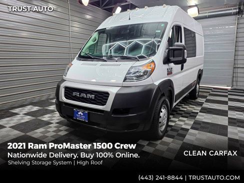 Used 2021 RAM ProMaster 1500 w/ Interior LED Lighting Group FWD image 1