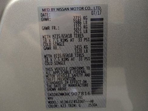 Used 2017 Nissan Pathfinder SV AWD/4WD image 33