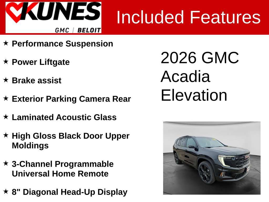 New 2026 GMC Acadia Elevation w/ Black Edition AWD/4WD image 3