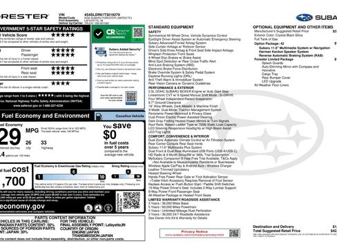 New 2026 Subaru Forester Limited w/ Limited Package image 11
