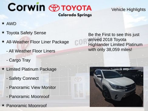 Used 2018 Toyota Highlander Limited Platinum AWD/4WD image 4
