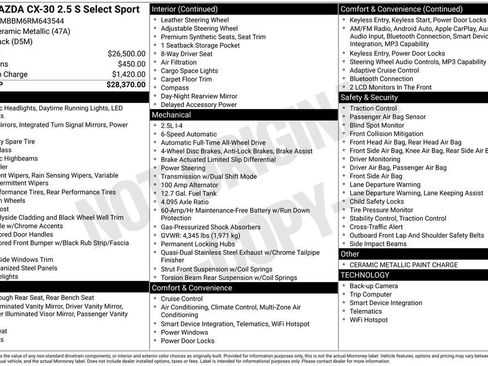 Used 2024 MAZDA CX-30 AWD 2.5 S w/ Select Sport Pkg image 25