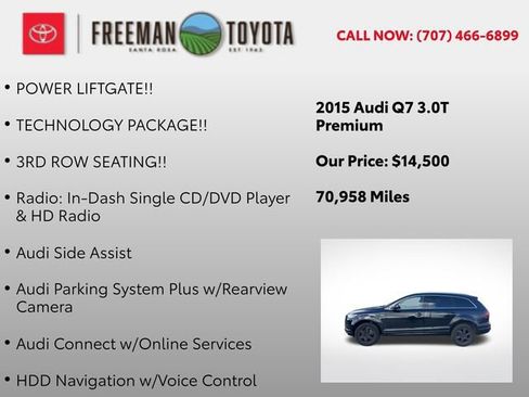 Used 2015 Audi Q7 3.0T Premium w/ Technology Package image 10