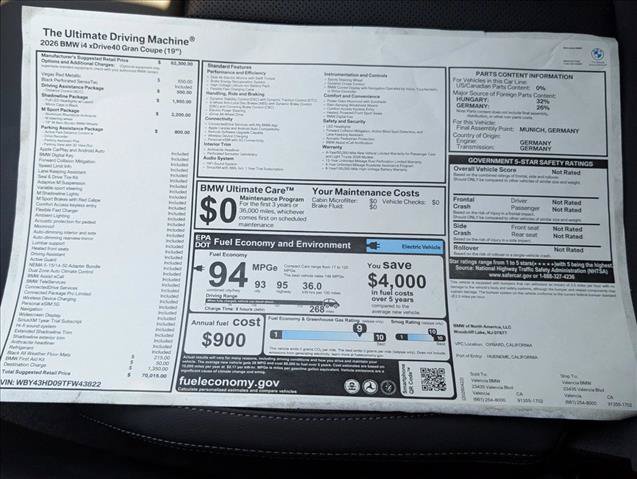 New 2026 BMW i4 xDrive40i w/ M Sport Package AWD/4WD image 18
