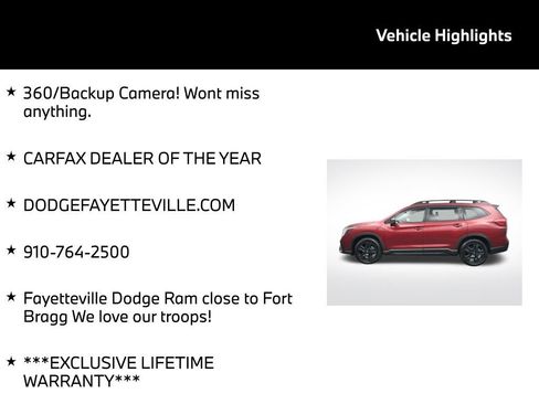 Used 2023 Subaru Ascent Onyx Edition Limited AWD/4WD image 5
