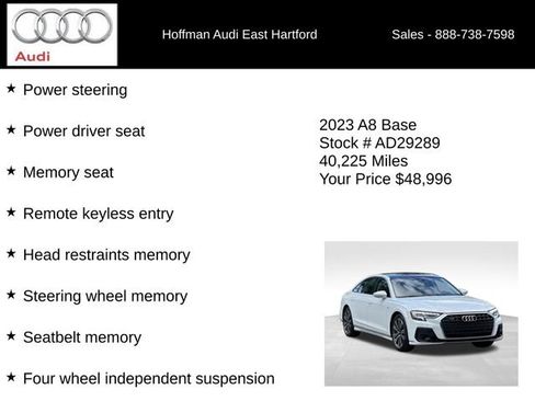 Used 2023 Audi A8 L 3.0T w/ Comfort Plus Package AWD/4WD image 36