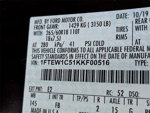 Used 2019 Ford F150 XLT w/ Equipment Group 302A Luxury image 33