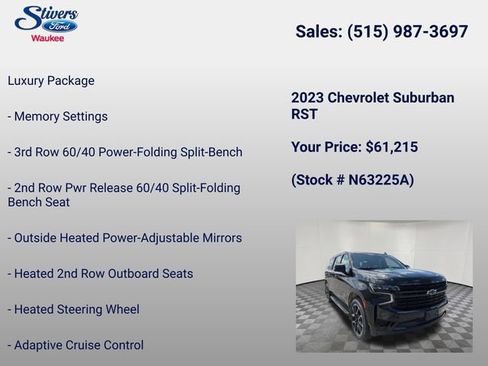 Used 2023 Chevrolet Suburban RST w/ Sport Performance Package image 33