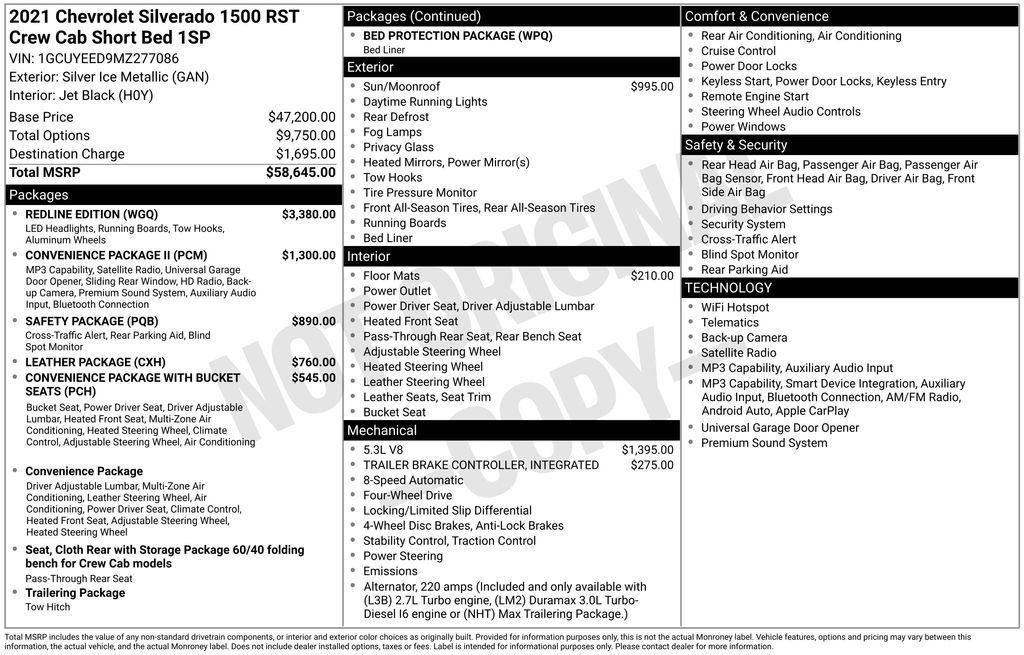 Used 2021 Chevrolet Silverado 1500 RST w/ Redline Edition AWD/4WD image 3