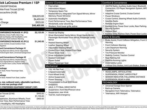 Used 2015 Buick LaCrosse Premium w/ Driver Confidence Package #1 FWD image 7