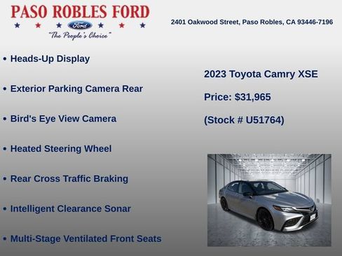Used 2023 Toyota Camry XSE w/ Navigation Package FWD image 11