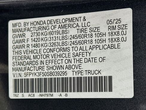Used 2025 Honda Ridgeline RTL image 12