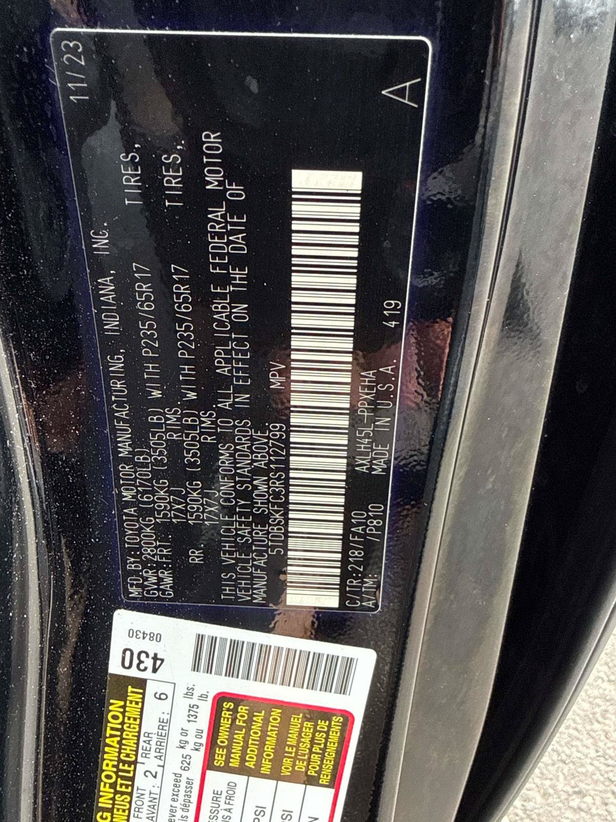 Used 2024 Toyota Sienna LE w/ LE Plus Package AWD/4WD image 28
