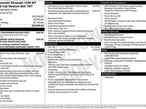 Used 2016 Chevrolet Silverado 1500 W/T w/ WT Fleet Convenience Package image 31