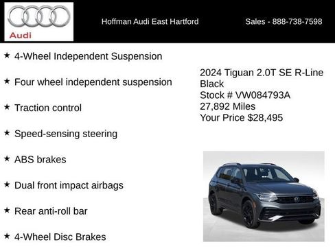 Used 2024 Volkswagen Tiguan SE R-Line AWD/4WD image 18
