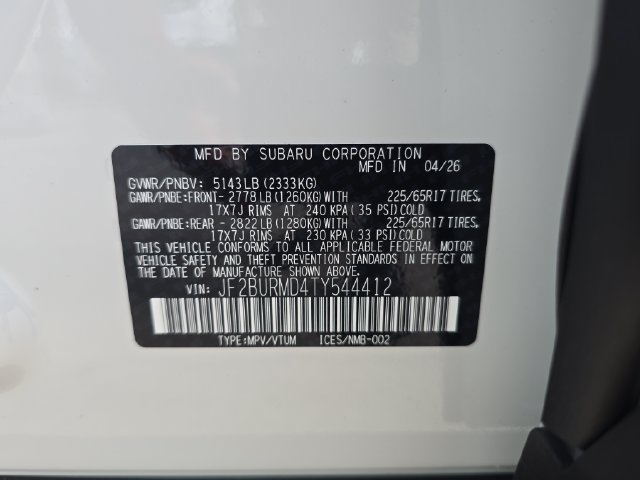 New 2026 Subaru Outback Wilderness AWD/4WD image 28