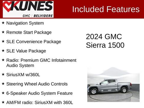 Used 2024 GMC Sierra 1500 SLE w/ LPO, GMC Protection Package AWD/4WD image 2
