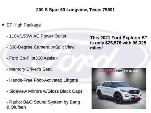 Certified 2021 Ford Explorer ST w/ Equipment Group 401A image 15