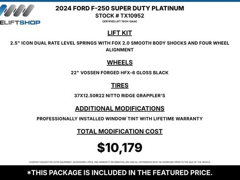 Used 2024 Ford F250 Platinum w/ FX4 Off-Road Package AWD/4WD image 2