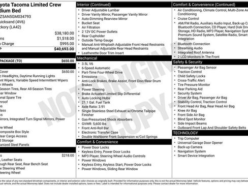 Used 2016 Toyota Tacoma Limited w/ Towing Package image 41