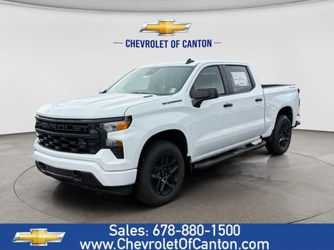 New 2026 Chevrolet Silverado 1500 Custom w/ Turbomax Blackout Package AWD/4WD image 1