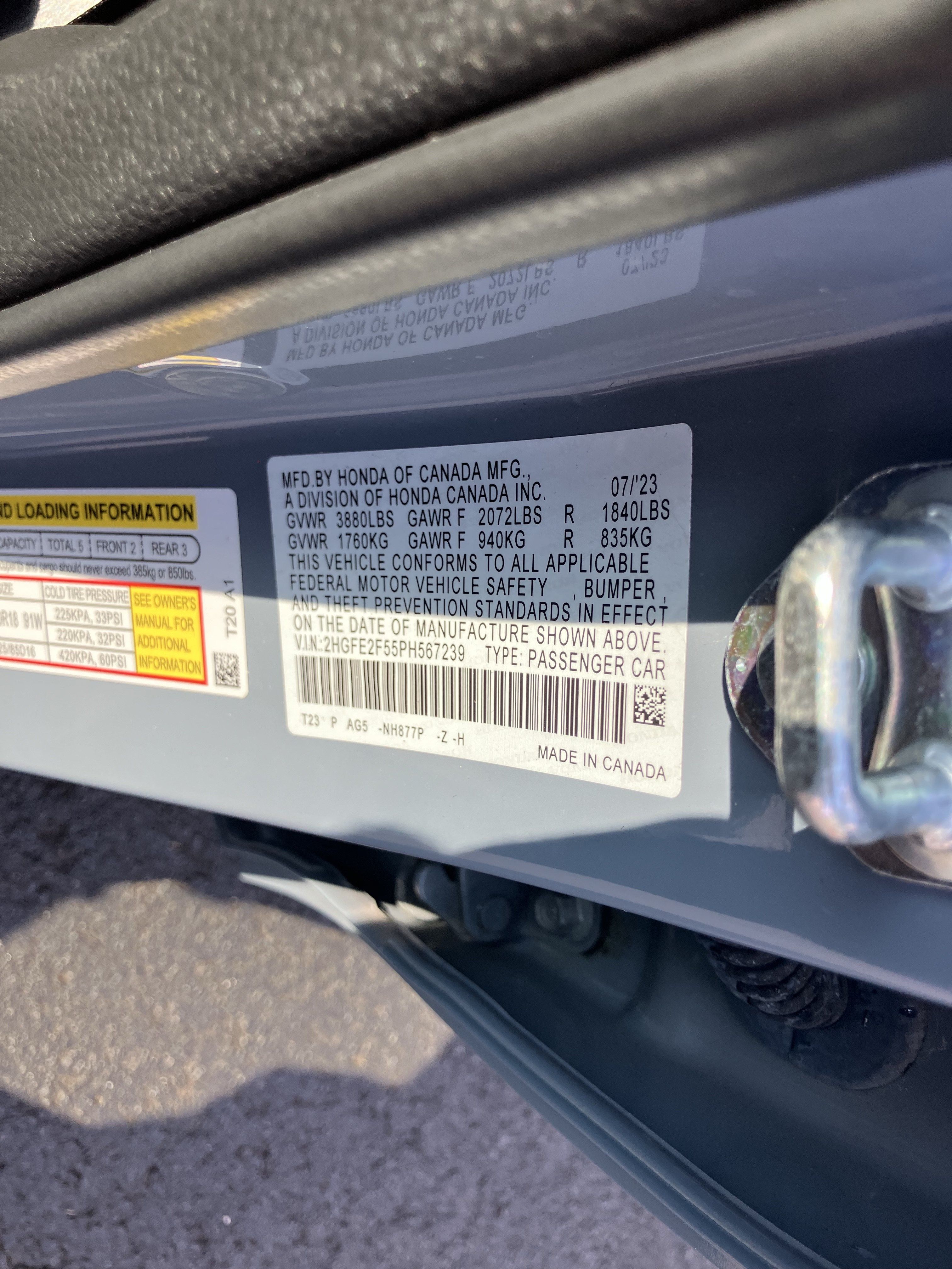 Certified 2023 Honda Civic Sport image 29