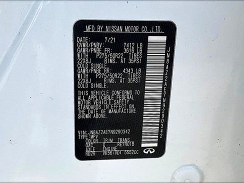 Used 2022 INFINITI QX80 Premium Select w/ Cargo Package image 36