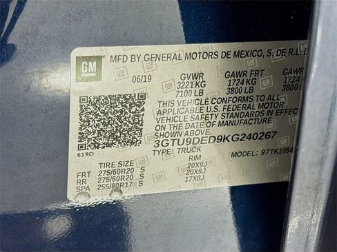 Used 2019 GMC Sierra 1500 SLT w/ SLT Premium Plus Package image 52