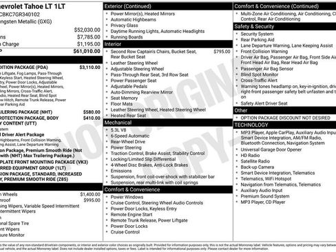 Used 2016 Chevrolet Tahoe LT w/ Texas Edition Package RWD image 2