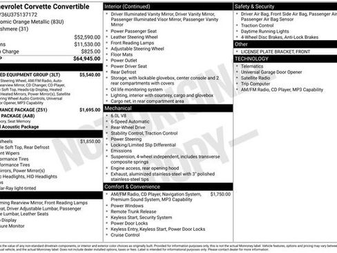 Used 2007 Chevrolet Corvette Convertible w/ Preferred Equipment Group RWD image 19