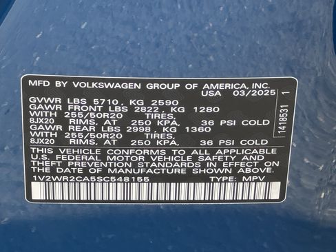 Certified 2025 Volkswagen Atlas SE image 41
