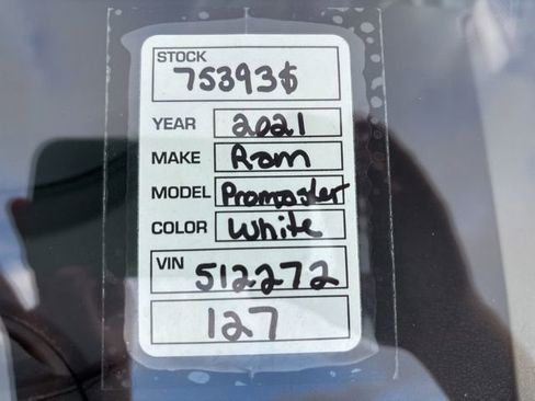 Used 2021 RAM ProMaster 1500 w/ Convenience Group FWD image 29