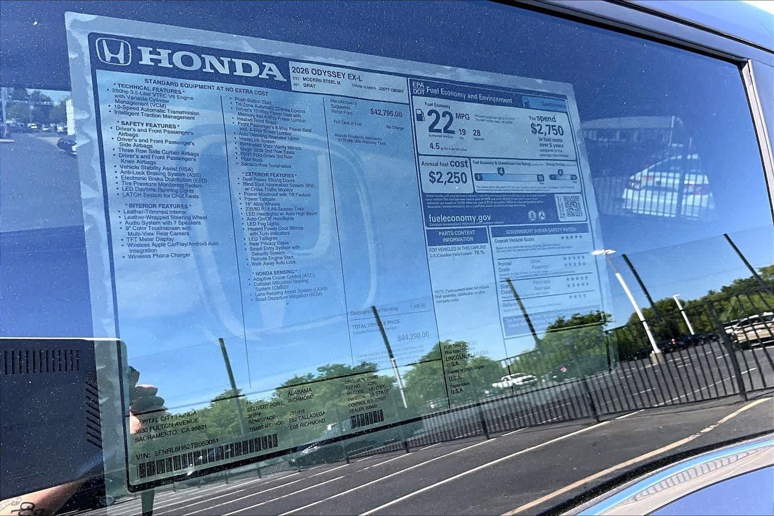New 2026 Honda Odyssey EX-L image 21