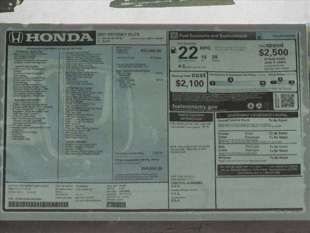 New 2027 Honda Odyssey Elite image 17