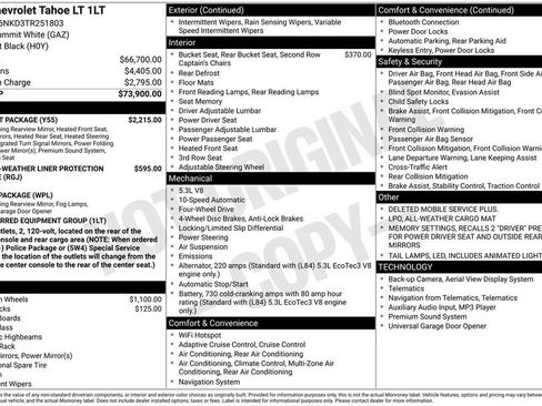 New 2026 Chevrolet Tahoe LT w/ Comfort Package image 10