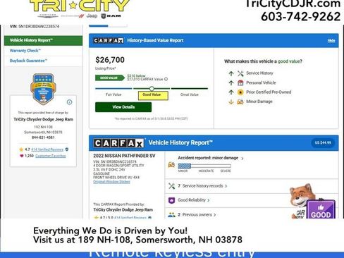 Used 2022 Nissan Pathfinder SV w/ SV Premium Package image 12