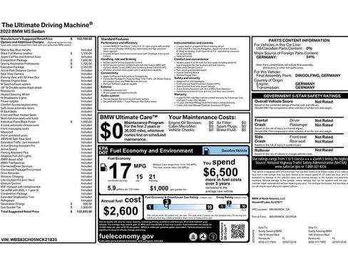 Used 2022 BMW M5 w/ Competition Package image 3