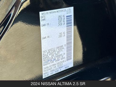 Used 2024 Nissan Altima 2.5 SR FWD image 31