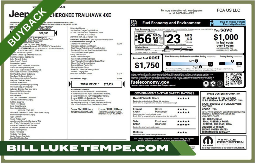 Used 2024 Jeep Grand Cherokee Trailhawk w/ Advanced Protech Group II AWD/4WD image 1