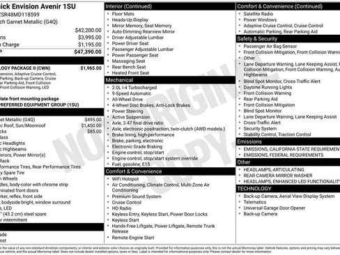 Used 2021 Buick Envision Avenir w/ Technology Package II image 41
