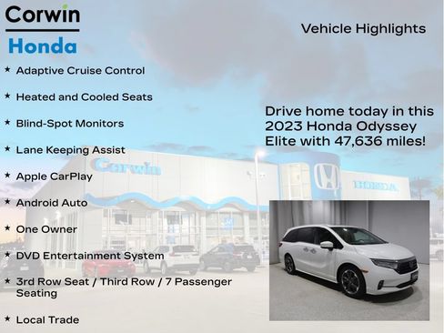 Used 2023 Honda Odyssey Elite image 6