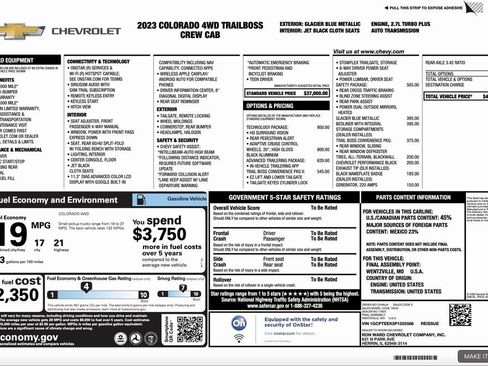 Used 2023 Chevrolet Colorado Trail Boss w/ Technology Package image 2