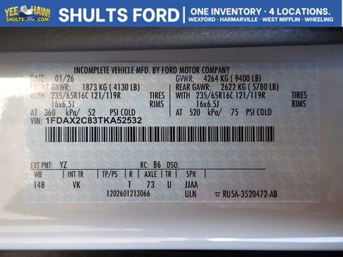 New 2026 Ford Transit 350 XL RWD image 18