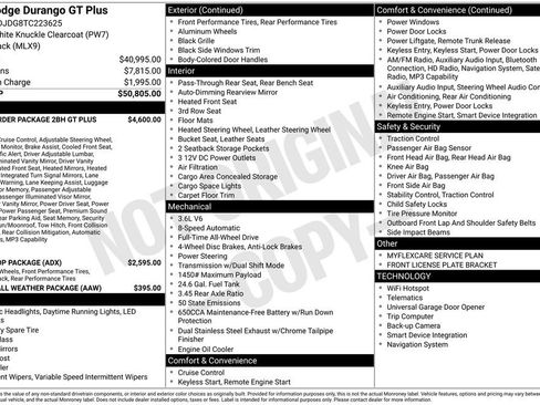 New 2026 Dodge Durango GT AWD/4WD image 3