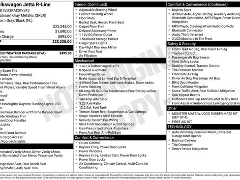Used 2019 Volkswagen Jetta R-Line w/ R-Line Cold Weather Package FWD image 28