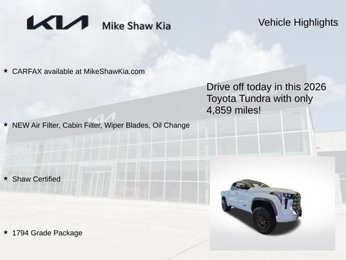 Used 2026 Toyota Tundra 1794 Edition AWD/4WD image 9