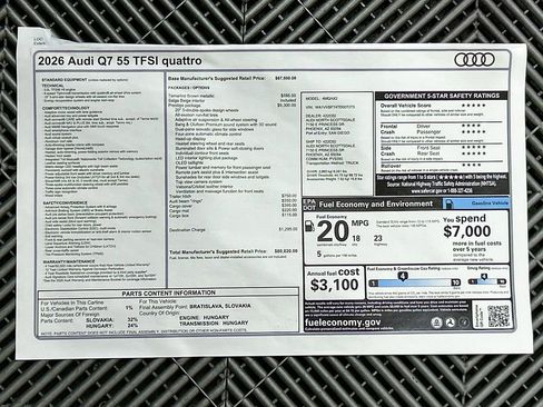 New 2026 Audi Q7 3.0T Prestige image 9
