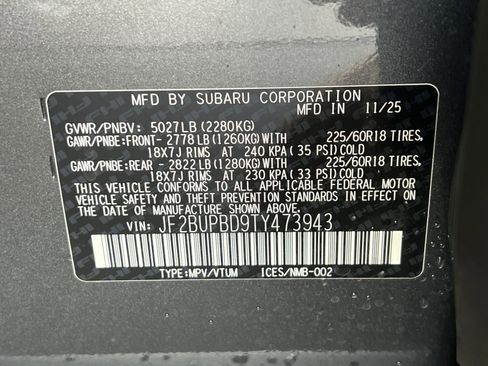 New 2026 Subaru Outback Premium image 32