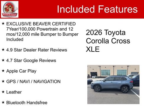 Used 2026 Toyota Corolla Cross XLE w/ Convenience Package FWD image 5