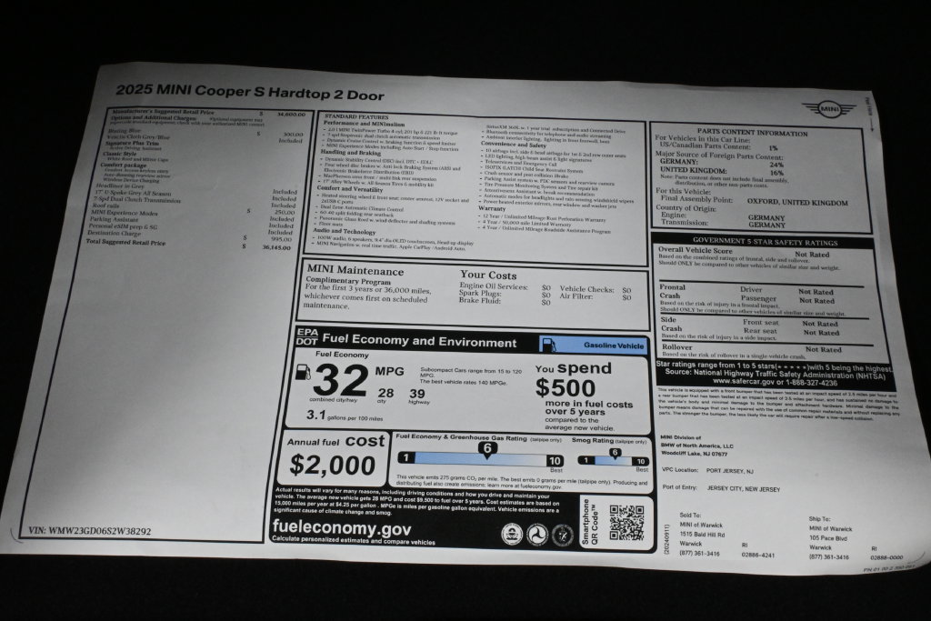 Certified 2025 MINI Cooper S FWD image 34